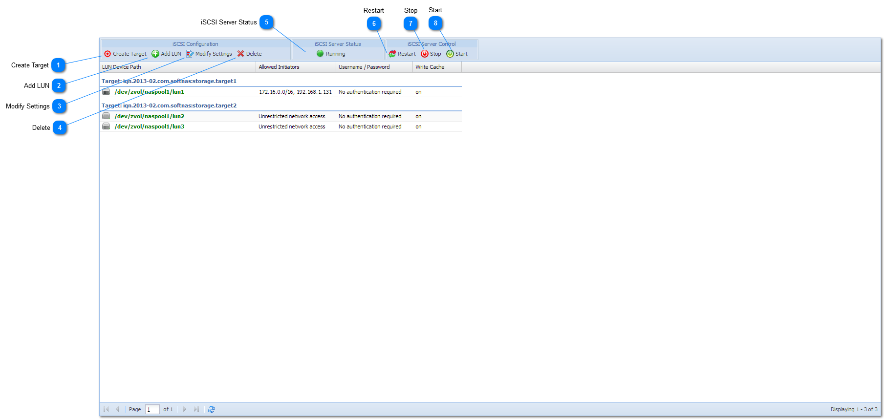  iSCSI Target and LUN Configuration