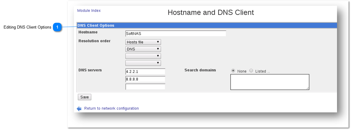 Hostname and DNS Client