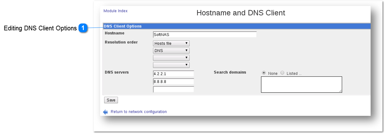 Hostname and DNS Client