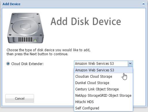 Adding Cloud Disk Extenders